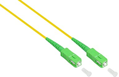 Good Connections OS2 - Cable de fibra óptica Simplex, conector SC (APC) a SC (APC), monomodo 9/125, cable de fibra óptica, cable de conexión para FTTH/FTTB/FTTx - 0,5 m / 50 cm
