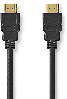 Nedis Ultra High Speed HDMI Cable, 48Gbps Bandwidth, Supports 8K@60Hz, 4K@120Hz, Up to 10K, Dynamic HDR, ARC & eARC, Gold-Plated Connectors, Low EMI, HDMI Spec Update Support – 3.0m