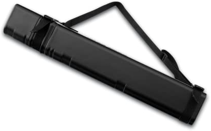 Zeichenrolle, Posterrolle 10 x 9,5 cm, eckiger Zeichenköcher für Pläne, Plakate, Flipchart, 62-90 cm ausziehbar, DIN A2 – DIN A1 und größer, Schultergurt