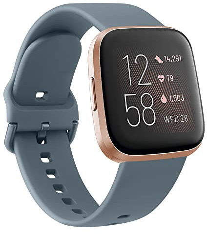 Yisica für Fitbit Versa 2 Armband/Fitbit Versa Armband Damen Herren, Sport Ersatzarmbänder für Fitbit Versa 2 / Fitbit Versa Lite/Fitbit Versa (Blau Grau)