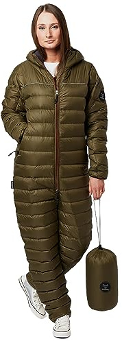Walksey Down Suit, La Tuta in Piuma per Uomo e Donna, Leggera Calda & Funzionale (Olive Green, L)
