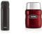 Thermos Super Light Direct Drink Flask, Matt Black, 470 ml & 184807 Stainless King Food Flask, Cranberry Red, 0.47 L