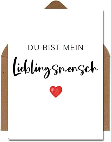 The Life Barn Postkarte mit Umschlag Lieblingsmensch Karte Geburtstagskarte Geburtstag