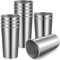 Bokon 12 Pack 20 oz Stainless Steel Cups Metal Drinking Glasses Stackable Stainless Steel Tumblers Pint Cup for Kids Travel Outdoor Camping Home Drinking