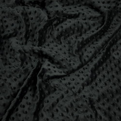 Textrend Microfaser-Plüsch - Minky-Stoff als Meterware - Stoff Shorty als Meterware in vielen Farben - Textilien 1x1.60m - Stoffe Meterware (Schwarz)
