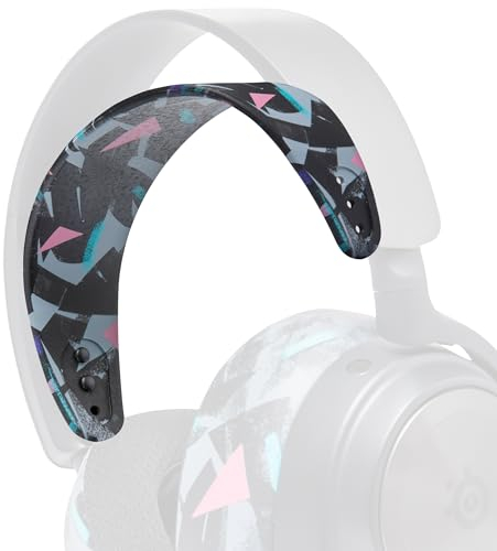 WC HeadbandZ Arctis Nova - Upgraded Silicone Headband for Arctis Nova Headsets by Wicked Cushions - Enhanced Flexibility, Comfort, and Style with Matching Earpad Designs| 90's Black