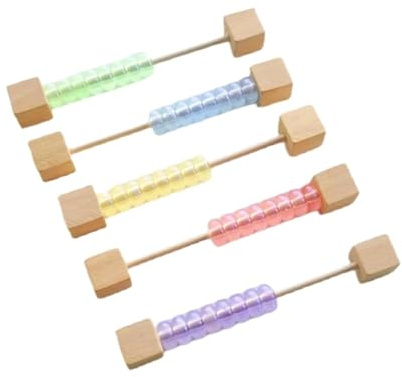MagiDeal Sensory Board Lock Toy Wooden Busy Board Accessories Wooden Montessori Travel Toy Sensory Board Parts, abacus beads