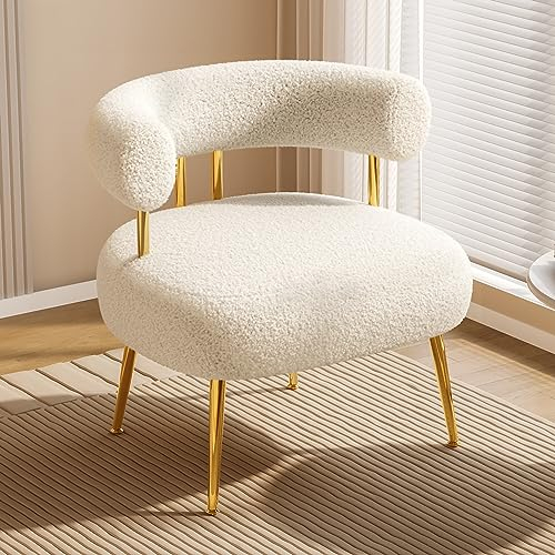 VANTEN Sessel,Schminktisch Stuhl,Gemütlicher für das Sessel Wohnzimmer, as Hocker Schminktisch oder Teddy Sessel,Polsterstuhl für das Sessel Schlafzimmer