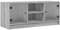 vidaXL TV Schrank mit Glastüren, Fernsehschrank mit Stauraum, Fernsehtisch für Wohnzimmer, Lowboard TV Möbel, Modern, Grau Sonoma Holzwerkstoff