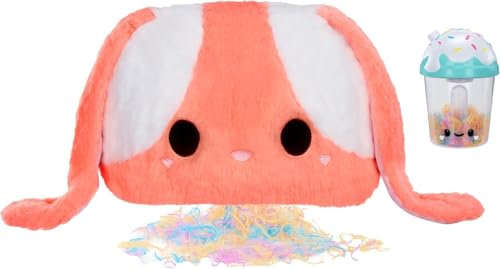 Fluffie Stuffiez Feature Plush - Pillow Fight Plush Bunny oder Rainbow - Kuschelweicher Flaum - ASMR, Interaktiv - Einfache Reinigung mit Eigenem Staubsauger, für Kinder ab 4 und Sammler
