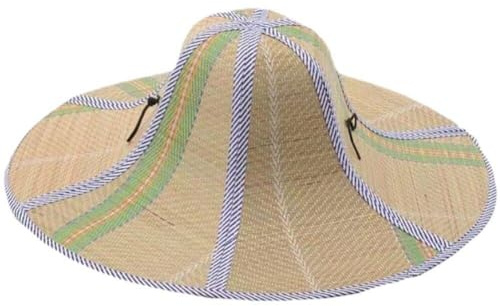 Hrippy Faltbarer Strohhut Zum Angeln, Sonnenhut, Reise-Panama-Hut, Kordelzug, Gewebte Kappe, Breite Krempe, Rattan-Hut, Chinesischer Bauernhut