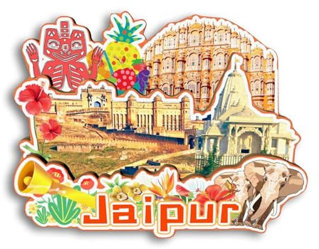 Quwsne Refrigerator Magnet Jaipur India Fridge Magnet City Travel Souvenirs Tourist Gifts 3D Classic Landmarks Handmade Crafts Home Decoration1928