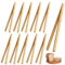 10 Pcs Wooden Tongs, 17.8cm Bamboo Tongs, Durable Wooden Toaster Tongs, Exquisite Small Tongs, Suitable for Catching Toast Bread, Bacon, Cakes, Muffins, Salads and Pancakes