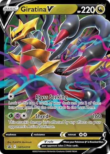BB-Toy-Trades kompatibel für Pokemon Giratina V SWSH259 Schwert & Schild Black Star Promo Karte - DEUTSCH - Einzelkarte Fullart Holo + Toploader