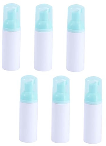 CANIGHT 6piezas Botellas Dosificadoras De Espuma Botellas De Jabón De Plástico Para Limpiador Facial Champú Y Gel De Ducha Dispensador Portátil Y Rellenable Para Viajes