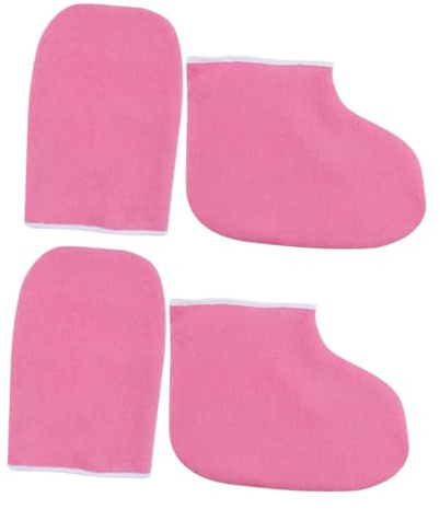 SAFIGLE Kit de Guantes para y Poliéster Operación Conveniente Uso Versátil Aislantes de Cera de Parafina para Manos y Pies Cuidado en Casa y Salones Profesionales