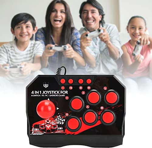 ZJchao Joystick, Combattimento Stick Combattimento Bastone con Accessori per Giochi Joystick Cablati per PC
