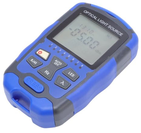 Source de Lumière Optique Source électrique Portable de Lumière à Fibre Optique avec Fonction de Test RJ45 Conception Multifonctionnelle pour la Maintenance du Réseau