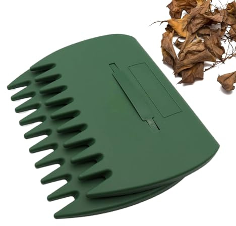 Laubsammler für Gartenarbeit – manueller Rechen zum Aufsammeln von Blättern – Gartenwerkzeug und Reinigung im Freien für Rasen, Beet und Poolbereich