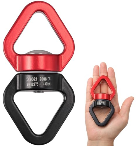 DASKING Swing Swivel 30kN - 360° Silent Rotation Device with Ball Bearings for Tree Swing, Aerial Yoga, Hammock & Kids Swing Set - CE/EN Certified, Anti-Twist