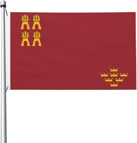 Bandera Jardín La Región De Murcia Banderas Del Patio Garden Banderas Decorativas Para Granja Porche 90X150 Cm