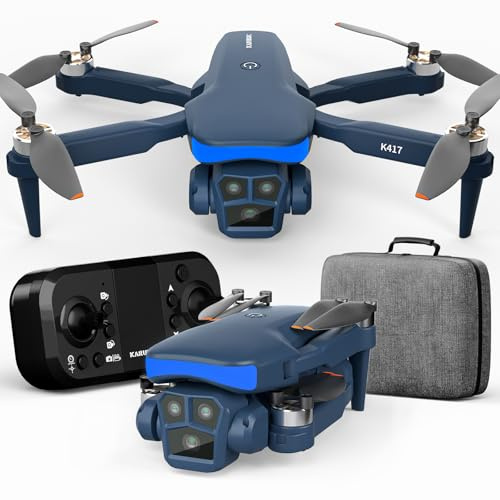 Drohne mit 1080P HD-Kamera, 90° verstellbarem Objektiv, faltbarer Drohne mit bürstenlosem Motor, Gestensteuerung, 3D-Flips, Headless-Modus, 17 Minuten Flugzeit, perfekt für Anfänger und Erwachsene