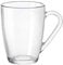 BORMIOLI Rocco Large Clear Glass Mugs Set of 4 (32cl) – Glass Cups for Hot Drinks with Handles: Tea/Coffee/Latte/Hot Chocolate – Dishwasher & Microwave Safe