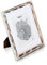 Shabby Chic Bilderrahmen 20x25 cm - mit Passepartout für 13x18 Fotos - Glasfront - 2 cm Rahmenbreite - Echtholz - Braun Weiß