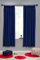 RAYYAN LINEN Thermal Pencil Pleat Blackout Tape Top Pair of Curtains With Free Tiebacks (46 X 72, Royal Blue)