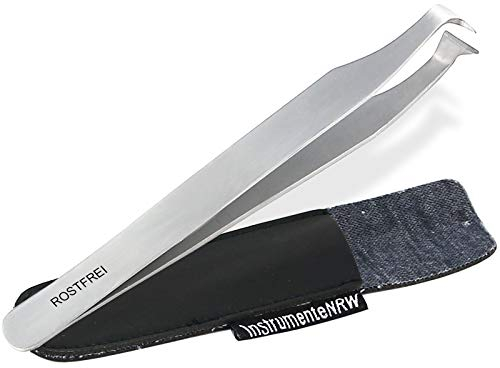 Pince à arêtes de poisson en acier inoxydable avec écailleur de poisson de qualité supérieure 11 cm avec étui pour un rangement sûr 2 en 1
