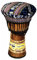 Terrè Fellschutz Ikat rund 30-33cm für 30er Djembe und Trommeln Drumskin Fellschoner Trommelschutz Zubehör Weltmusik