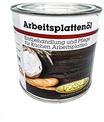 Faxe | Arbeitsplattenöl 0,75 Liter | schützt und pflegt Arbeitsplatten und Tische aus Holz Farbe Braun