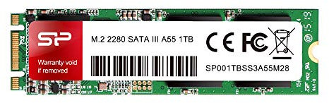 Silicon Power 1TB A55 M.2 SSD SATA III Unità a stato solido interna 2280 SU001TBSS3A55M28AB