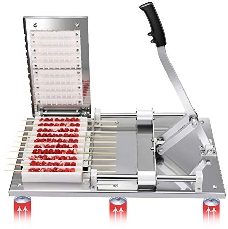 LCRSQ Machine pour Brochettes De Viande en Acier Inoxydable À 10 Trous Rapid Wear Porter Une Brochette De Viande Un Filon, Un Outil pour Barbecue, Un Filon Commercial