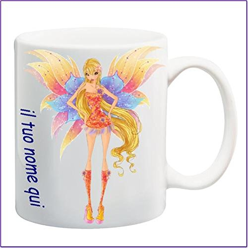My Cust MUG TAZZA,FATA STELLA,PERSONALIZZATA CON NOME FRASE O FOTO - IDEA REGALO ADATTA A WINX