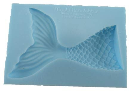 COXIMUS Silikonform Meerjungfrau Flosse | hochwertige Silikonform für Fondant und Flowerpaste | schnell & einfach zum Reindrücken | Made in Germany