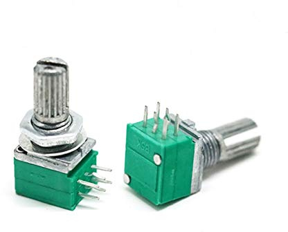 LSB-Potentiometer, 5pcs 6-Pin Rk097g Doppel Potentiometer B5K / 10K / 20K / 50K / 100K Audioendverstärker Sealed Potentiometer (Farbe : 20K Ohm, Größe : 5pcs)