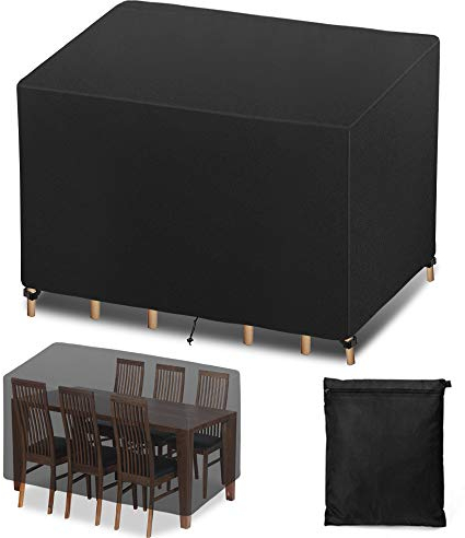 Molbory Abdeckung für Gartenmöbel, 420D Oxford Abdeckhaube Möbelsets mit Zugkordel, Wasserdicht, Winddicht, UV-beständig Abdeckplane für Gartenmöbel Sets Sofa Abdeckung Gartenmöbel (250 x 210 x 90cm)