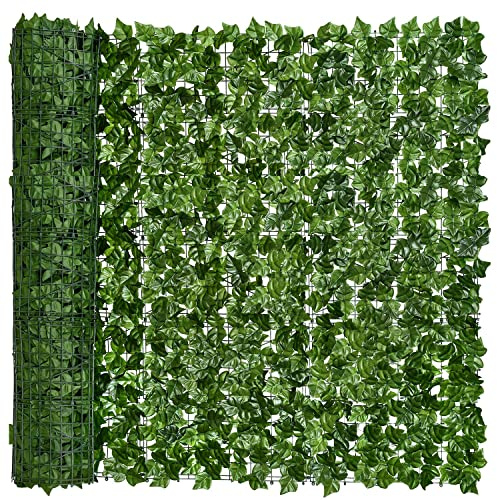 DearHouse Artificial Ivy Privacy Fence Screen, 118x59in Artificial Hedges Fence and Faux Ivy Vine Leaf Decoration for Outdoor Decor, Gardenecor, Garden