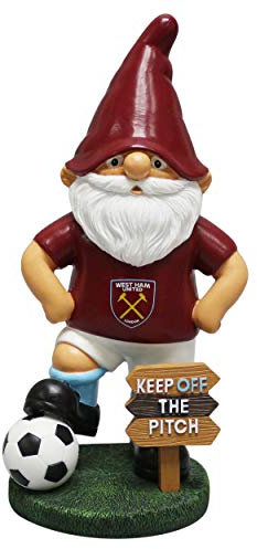 FOCO EPL West Ham United Football Premier League Championship Keep Off The Pitch Garden Gnome Ornament Indoor/Outdoor…