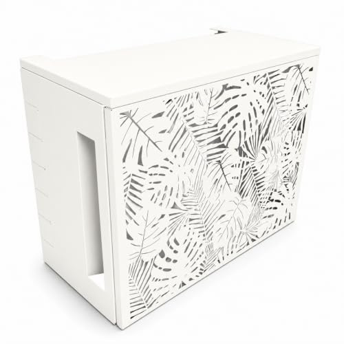 Cache climatiseur en alu thermolaqué T2 jungle H113xL110xP64 cm blanc