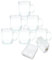MR.R 11oz Juego de 6 tazas de vidrio transparente en blanco para sublimación, tazas de agua de leche de cerveza de café con asa para impresión de transferencia de calor