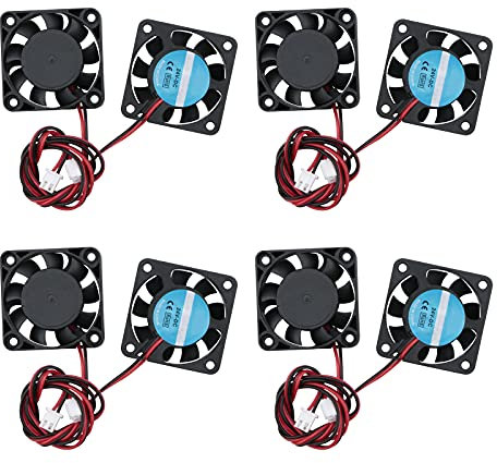Rowiz 8pcs 40mm (4cm) DC 24V Cooling Fan with 2 Pin Connector High Speed Brushless Fan Mini Heatsink for for 3D Printer Makerbot Accessories Computer CPU Cooler, 40×40×10mm