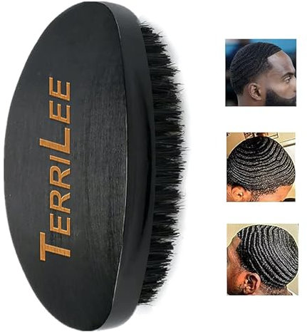 Premium Bürste aus Buche und Schwarz mit gemischten Borsten – gebogene mittelharte Bürste für Männerhaarstyling