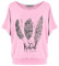 Van Der Rich ® - Maglietta Stampata Oversize Batwing - Donna (Rosa, M)