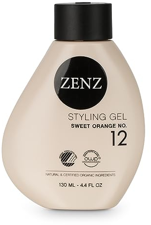 ZENZ | Styling Gel | SWEET ORANGE No. 12 | 130 ml | Orange & Apple | Increase Volume & Enhance Curls | All Hair Types, Black