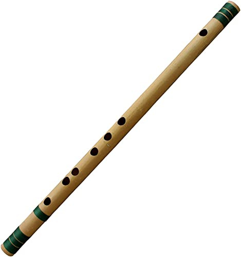 Arts Of India Flûte indienne professionnelle en bambou - Instrument de musique en bois - 45,7 cm - Sac de transport inclus