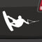 Stickerfreaks - Wakeboarder Aufkleber - Wassersport - Nautisch - UV-beständig - Selbstklebend - 10x5,5cm - Weiß - 1 Stk