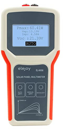 Multimetro per Pannelli fotovoltaici,Rilevatore di tensione a circuito aperto per tester MPPT per pannelli solari ,range 0-400W,12-60V(EL400B)