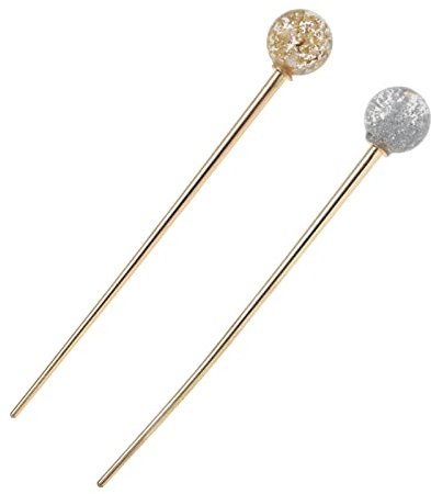 EMSea 2 unids palillo de pelo metal palillo de pelo alfileres Updo decorativo alfileres para niña mujer pelo largo completo Updos moño bajo peinados accesorios